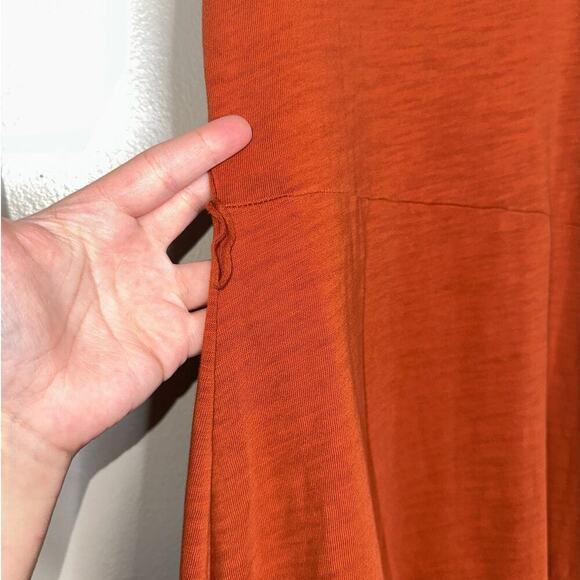 Nation LTD Everleigh Frilly Dress Cayenne XS Cotton Ruffle Midi Length - Picture 7 of 7